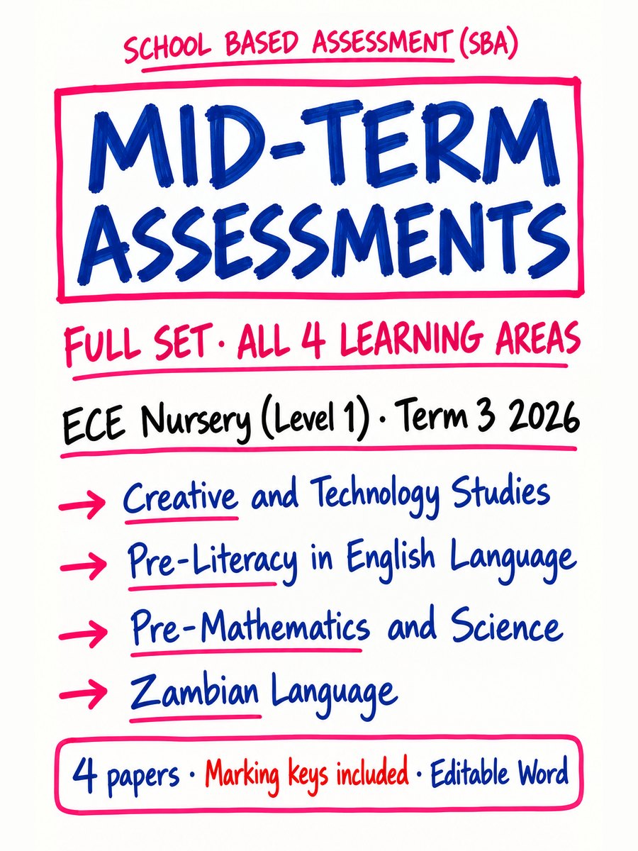Mid-Term Assessments — ECE Nursery (Level 1), Term 3 2026 (all 4 learning areas) cover